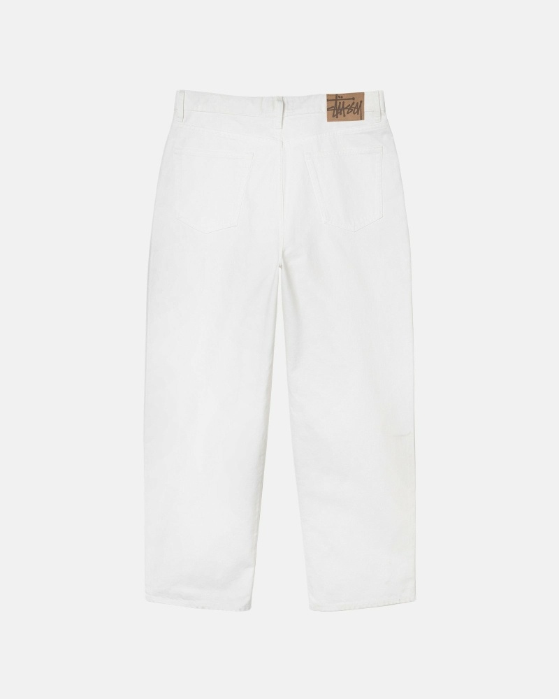 Stussy Over Dyed Big Ol Men's Jeans White | IL0000521