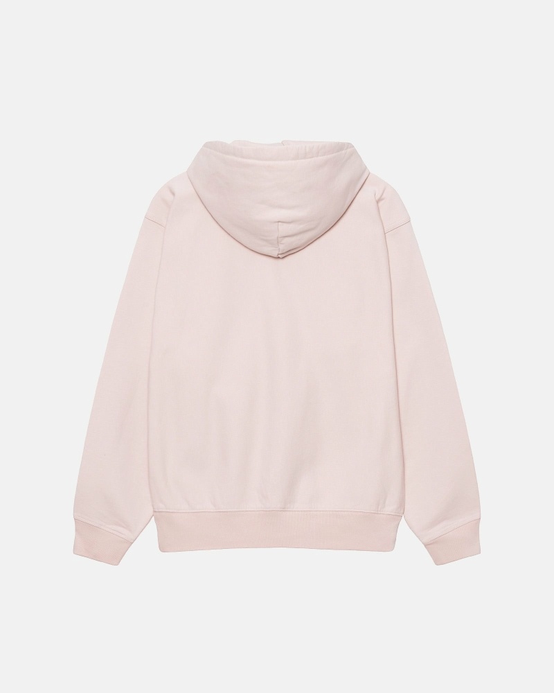 Stussy Overdyed Stock Logo Men's Hoodies Pink | IL0000050