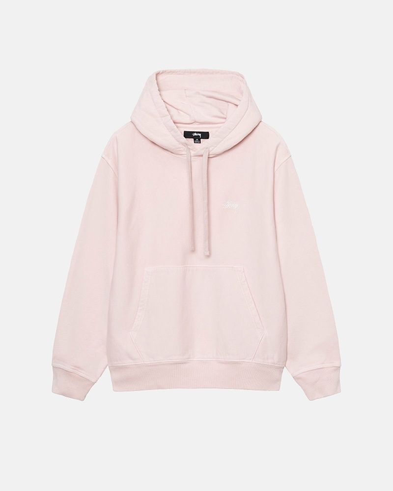 Stussy Overdyed Stock Logo Men\'s Hoodies Pink | IL0000050