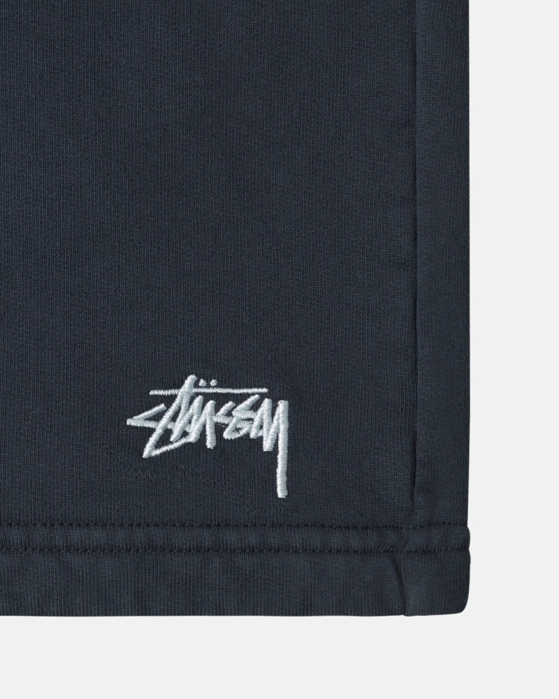 Stussy Overdyed Stock Logo Men's Shorts Black | IL0000655