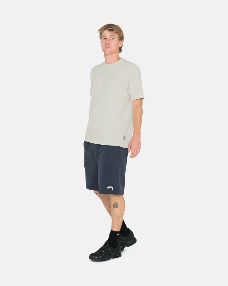 Stussy Overdyed Stock Logo Men's Shorts Black | IL0000655