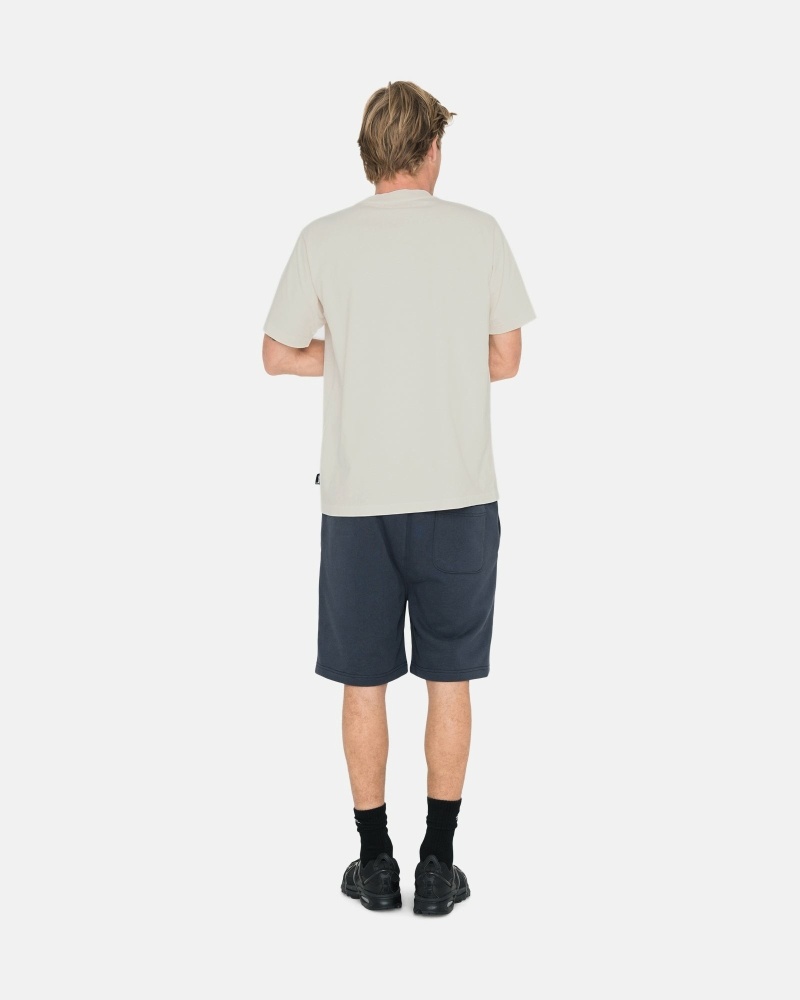 Stussy Overdyed Stock Logo Men's Shorts Black | IL0000655