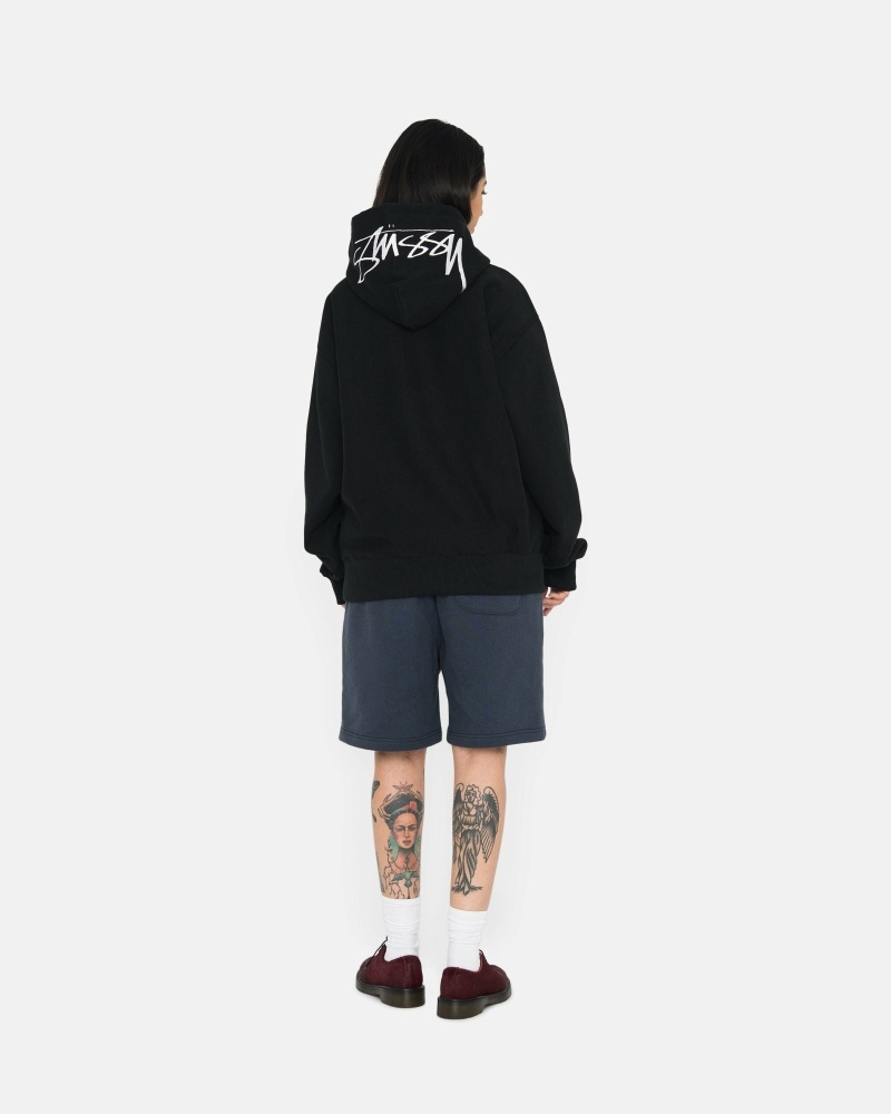 Stussy Overdyed Stock Logo Men's Shorts Black | IL0000655