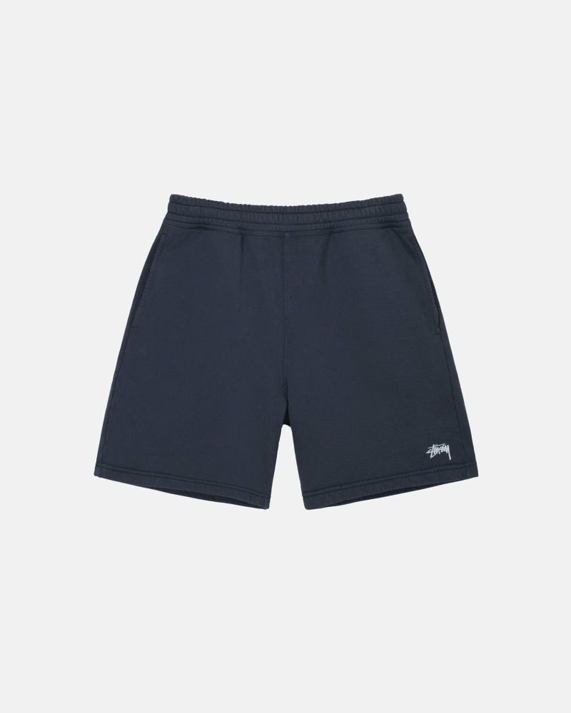 Stussy Overdyed Stock Logo Men\'s Shorts Black | IL0000655