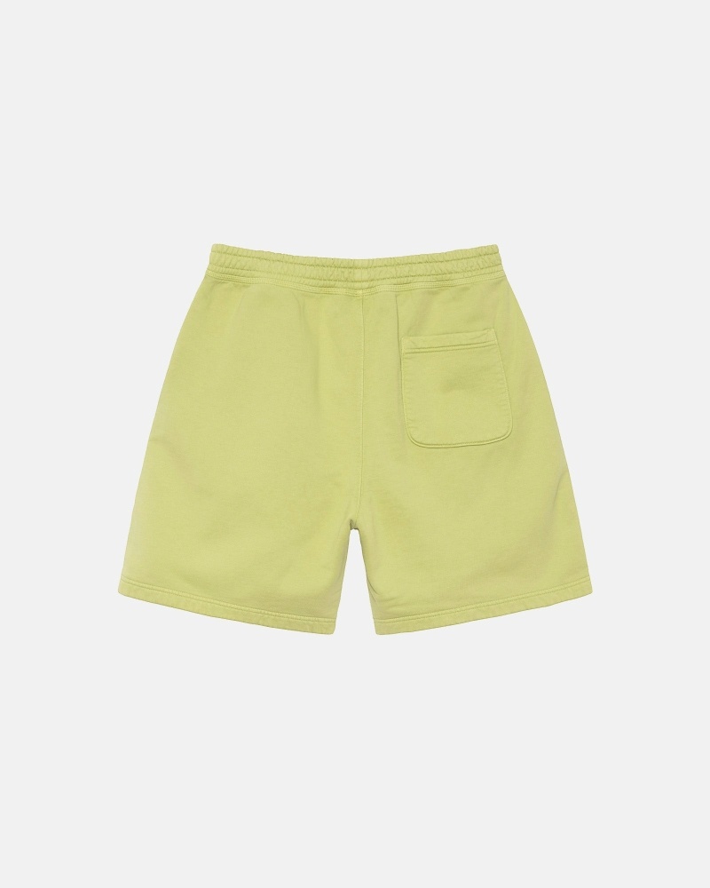 Stussy Overdyed Stock Logo Men's Shorts Green | IL0000657