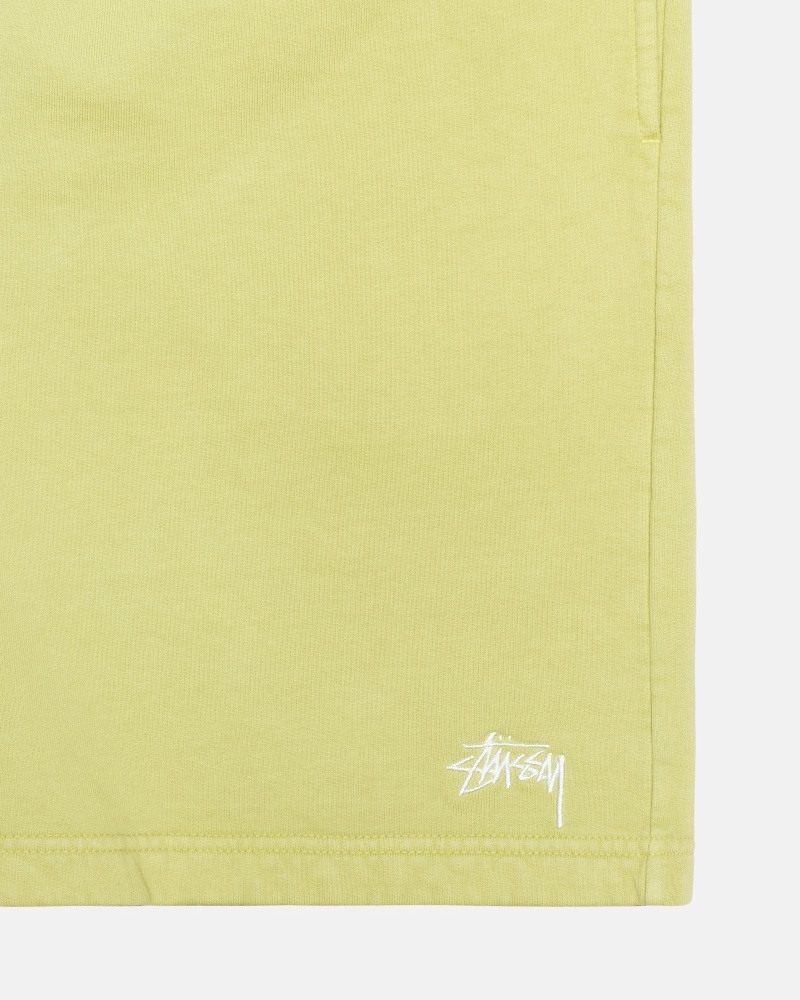 Stussy Overdyed Stock Logo Men's Shorts Green | IL0000657