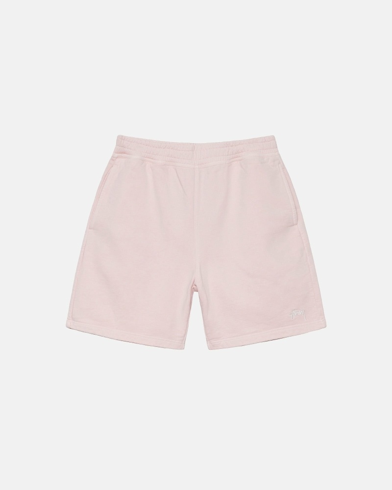 Stussy Overdyed Stock Logo Men\'s Shorts Pink | IL0000658