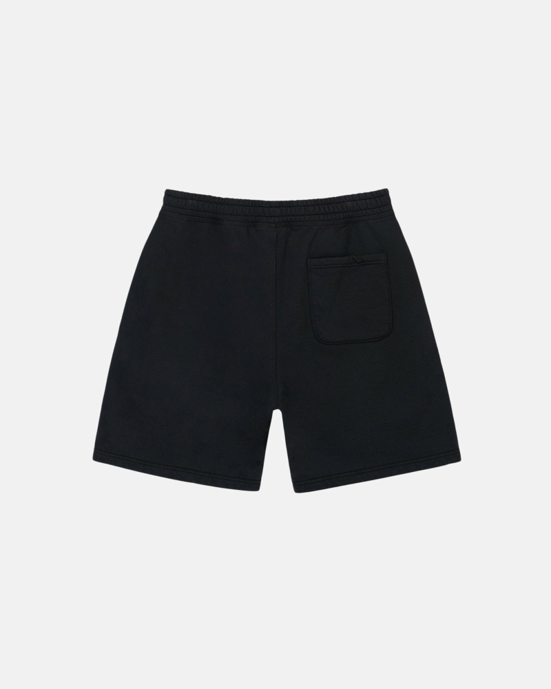 Stussy Overdyed Stock Logo Men's Shorts Black | IL0000659