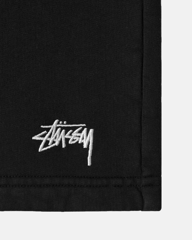 Stussy Overdyed Stock Logo Men's Shorts Black | IL0000659