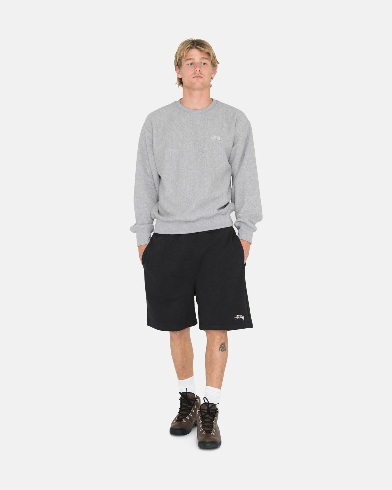 Stussy Overdyed Stock Logo Men's Shorts Black | IL0000659