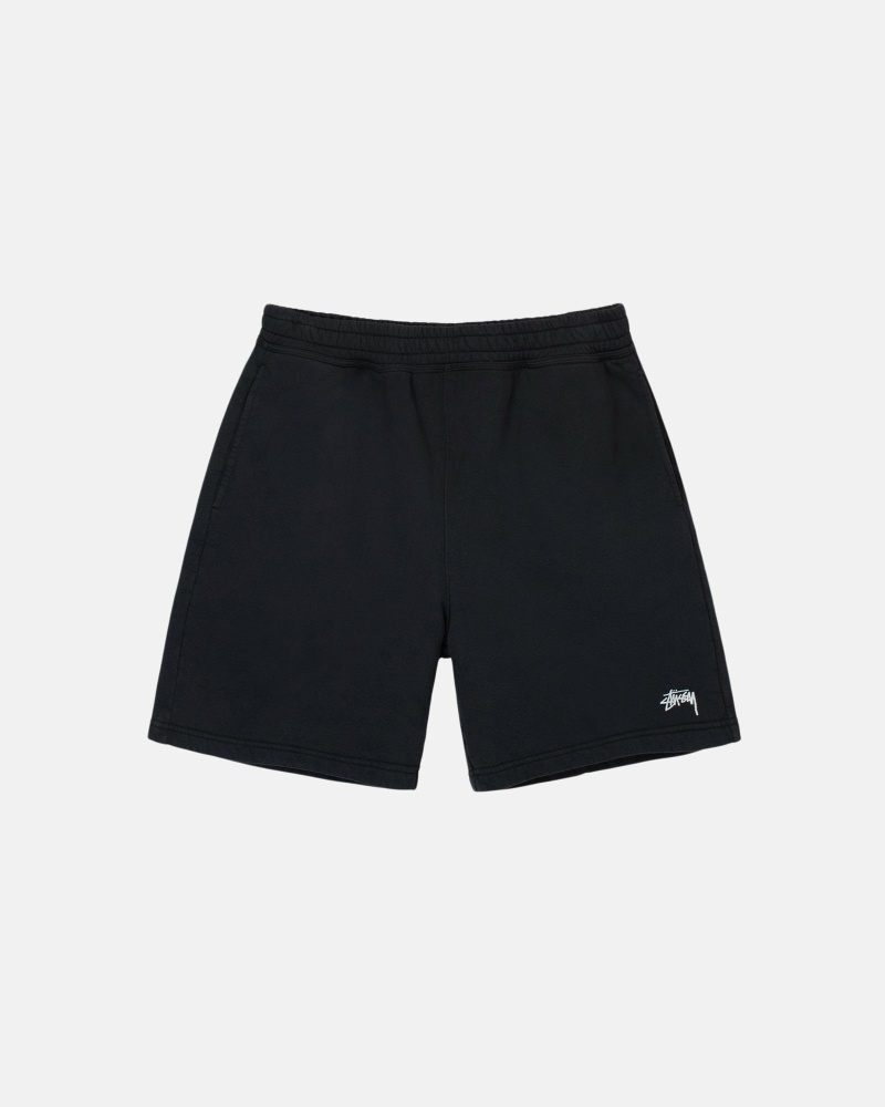 Stussy Overdyed Stock Logo Men\'s Shorts Black | IL0000659