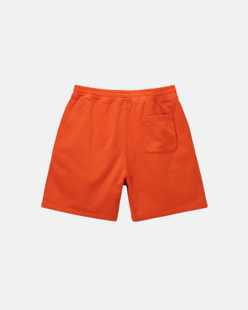 Stussy Overdyed Stock Logo Men's Shorts Orange | IL0000660