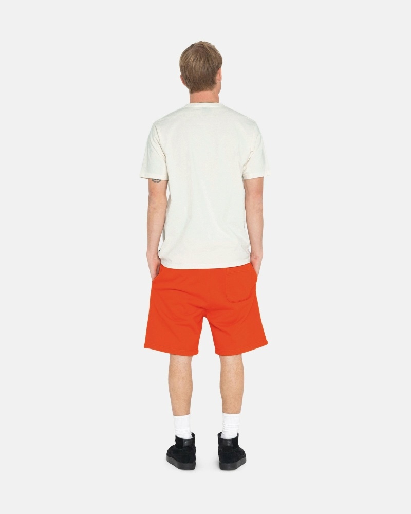 Stussy Overdyed Stock Logo Men's Shorts Orange | IL0000660