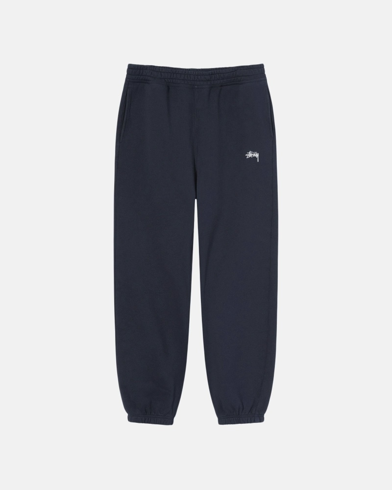 Stussy Overdyed Stock Logo Men\'s Sweatpants Navy | IL0000880