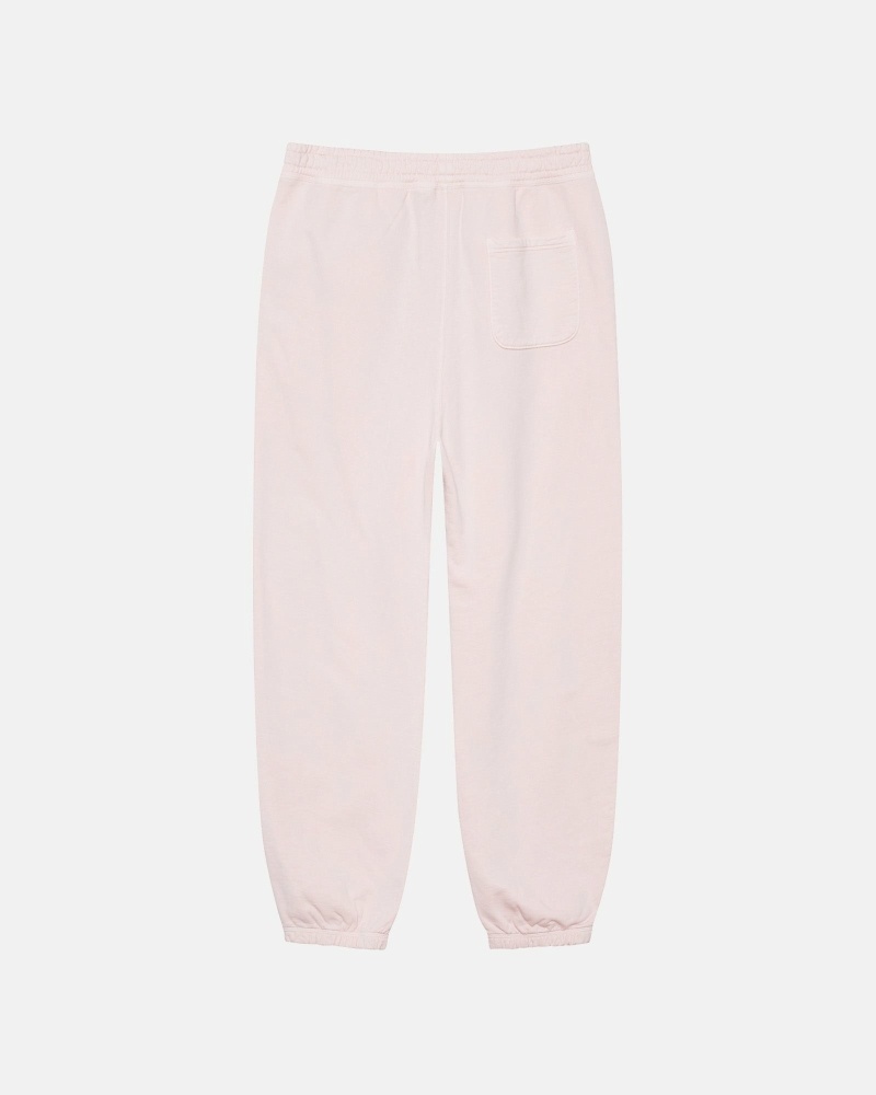 Stussy Overdyed Stock Logo Men's Sweatpants Pink | IL0000882