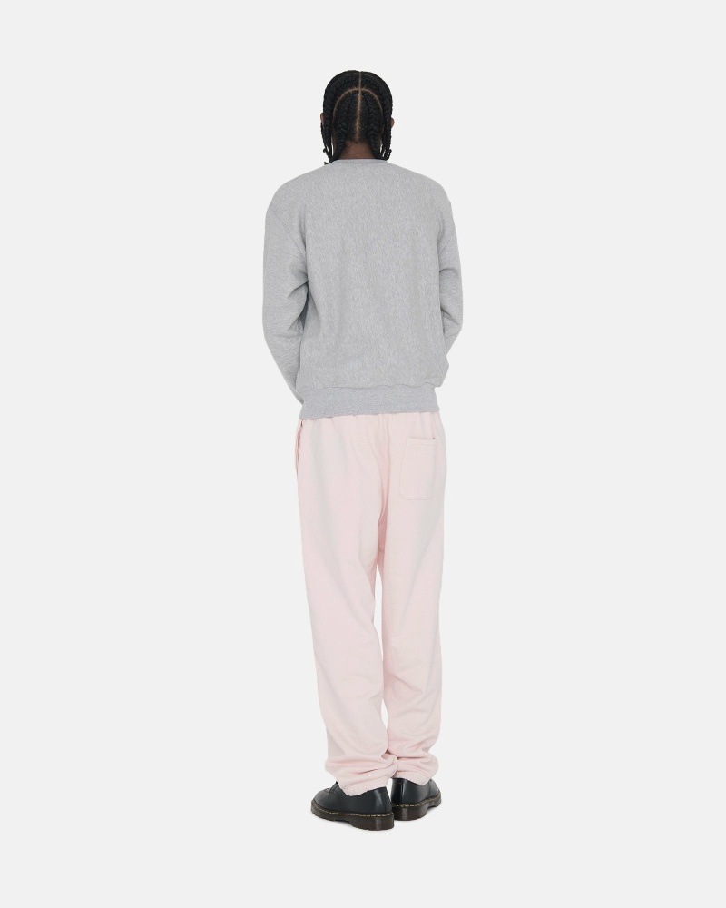 Stussy Overdyed Stock Logo Men's Sweatpants Pink | IL0000882