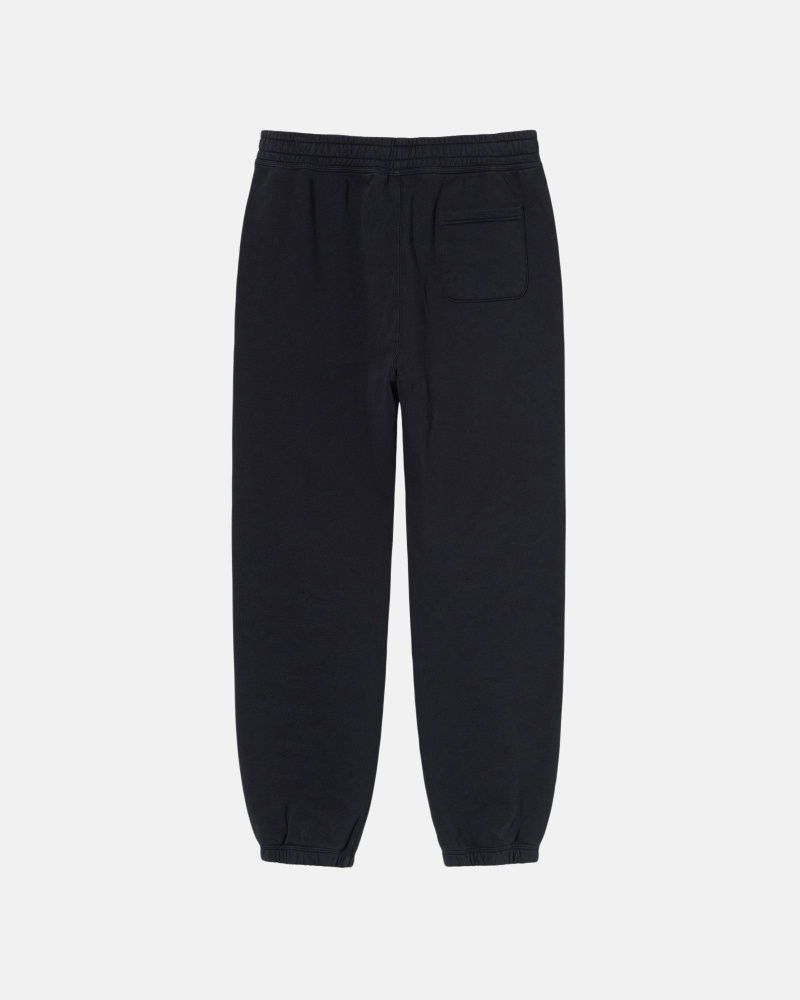 Stussy Overdyed Stock Logo Men's Sweatpants Black | IL0000884