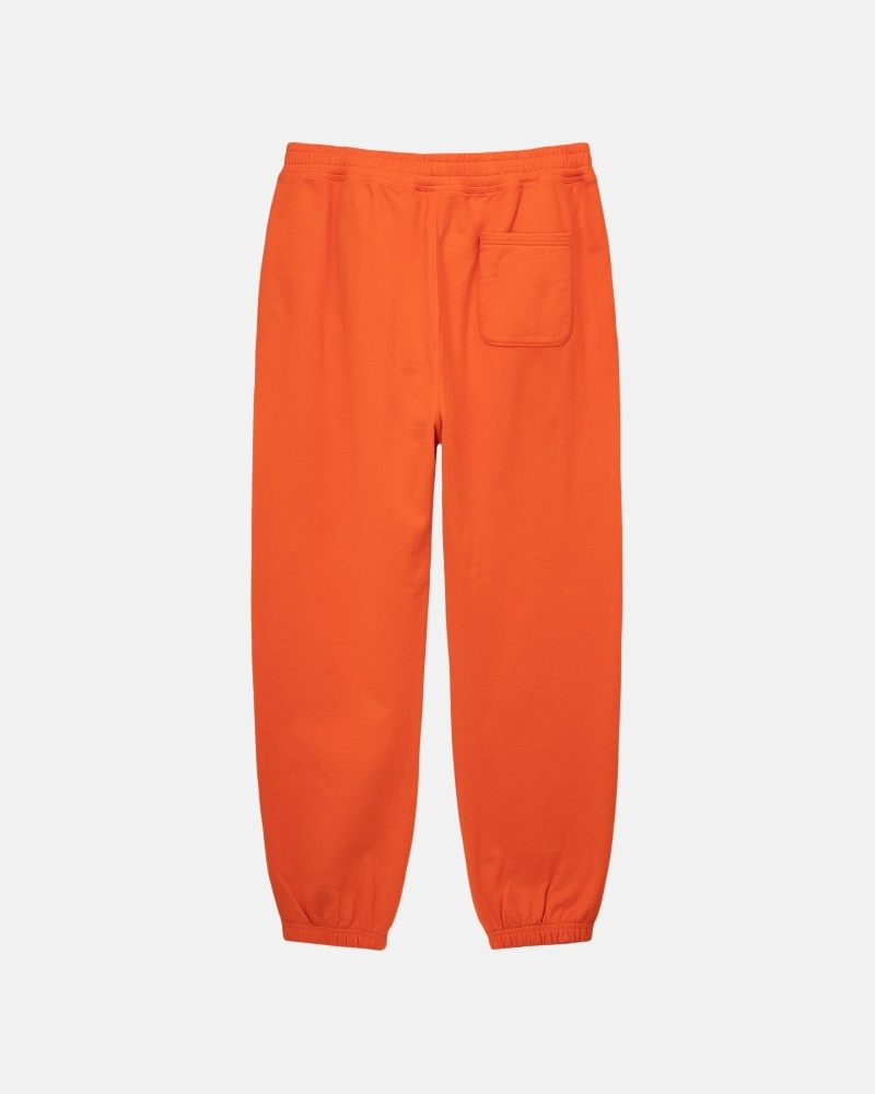 Stussy Overdyed Stock Logo Pant Men's Sweatpants Orange | IL0000886