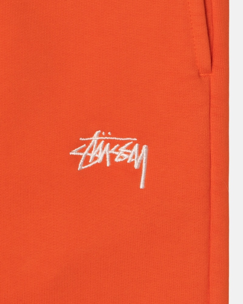 Stussy Overdyed Stock Logo Pant Men's Sweatpants Orange | IL0000886