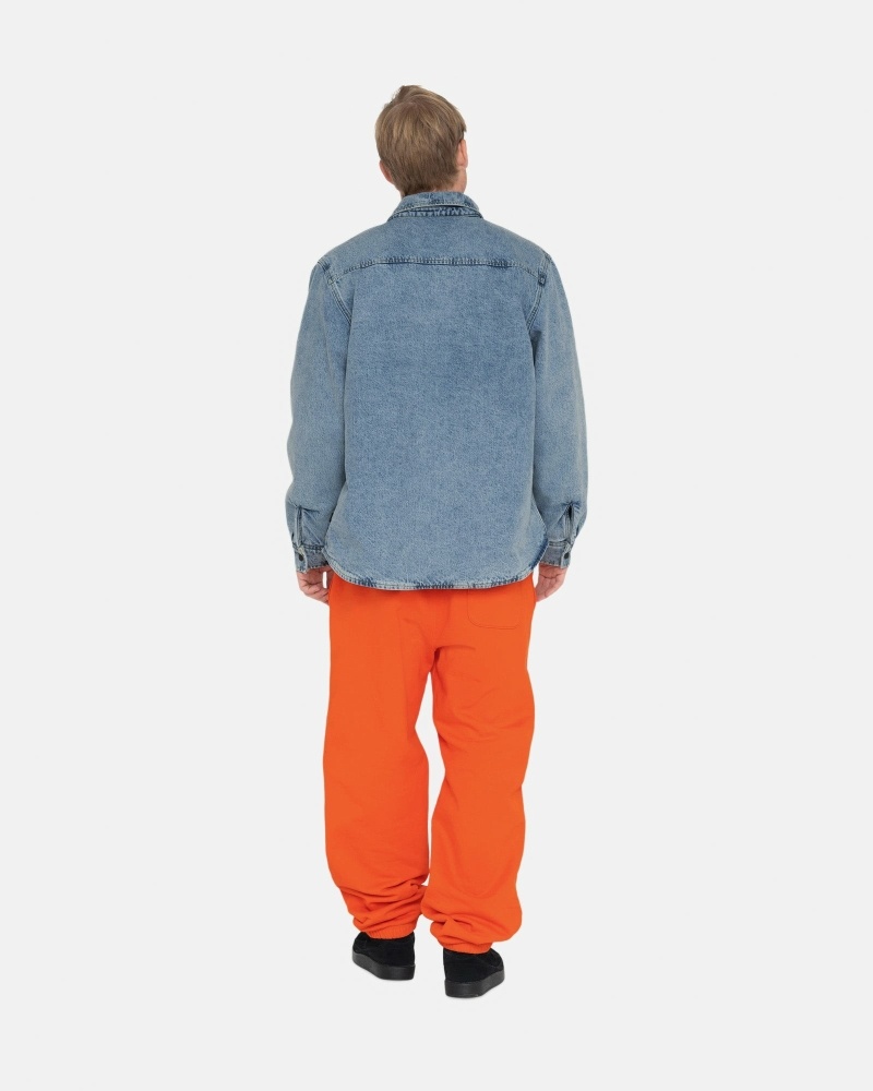 Stussy Overdyed Stock Logo Pant Men's Sweatpants Orange | IL0000886