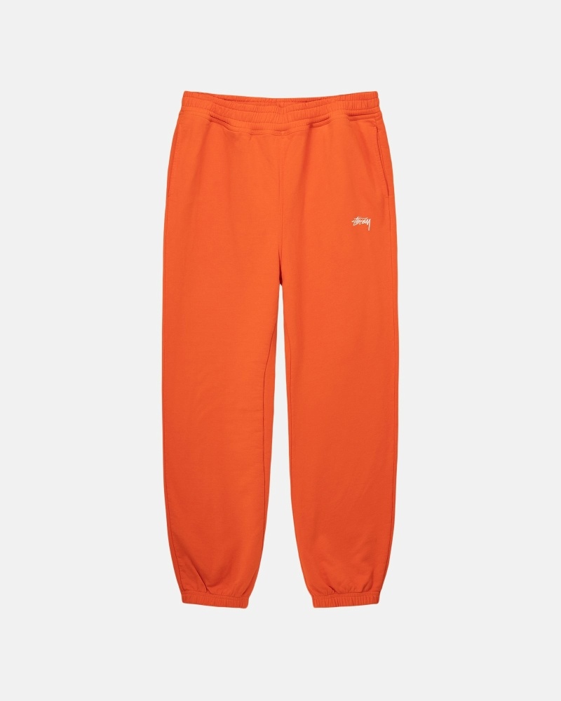 Stussy Overdyed Stock Logo Pant Men\'s Sweatpants Orange | IL0000886