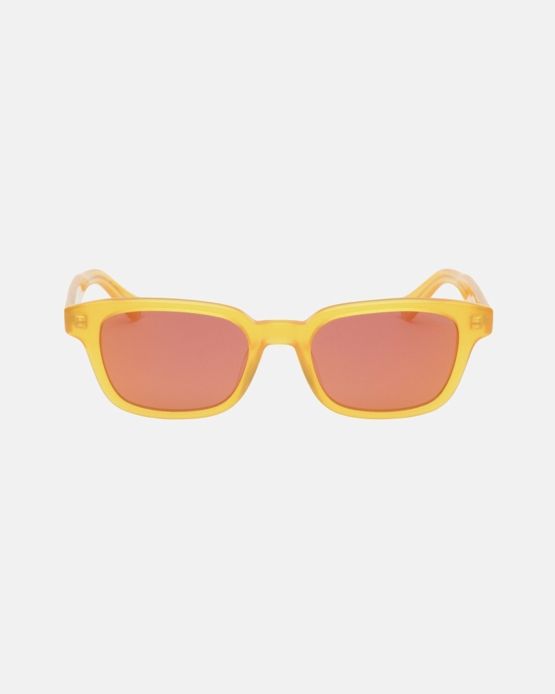 Stussy Owen Men\'s Sunglasses Yellow | IL0000806