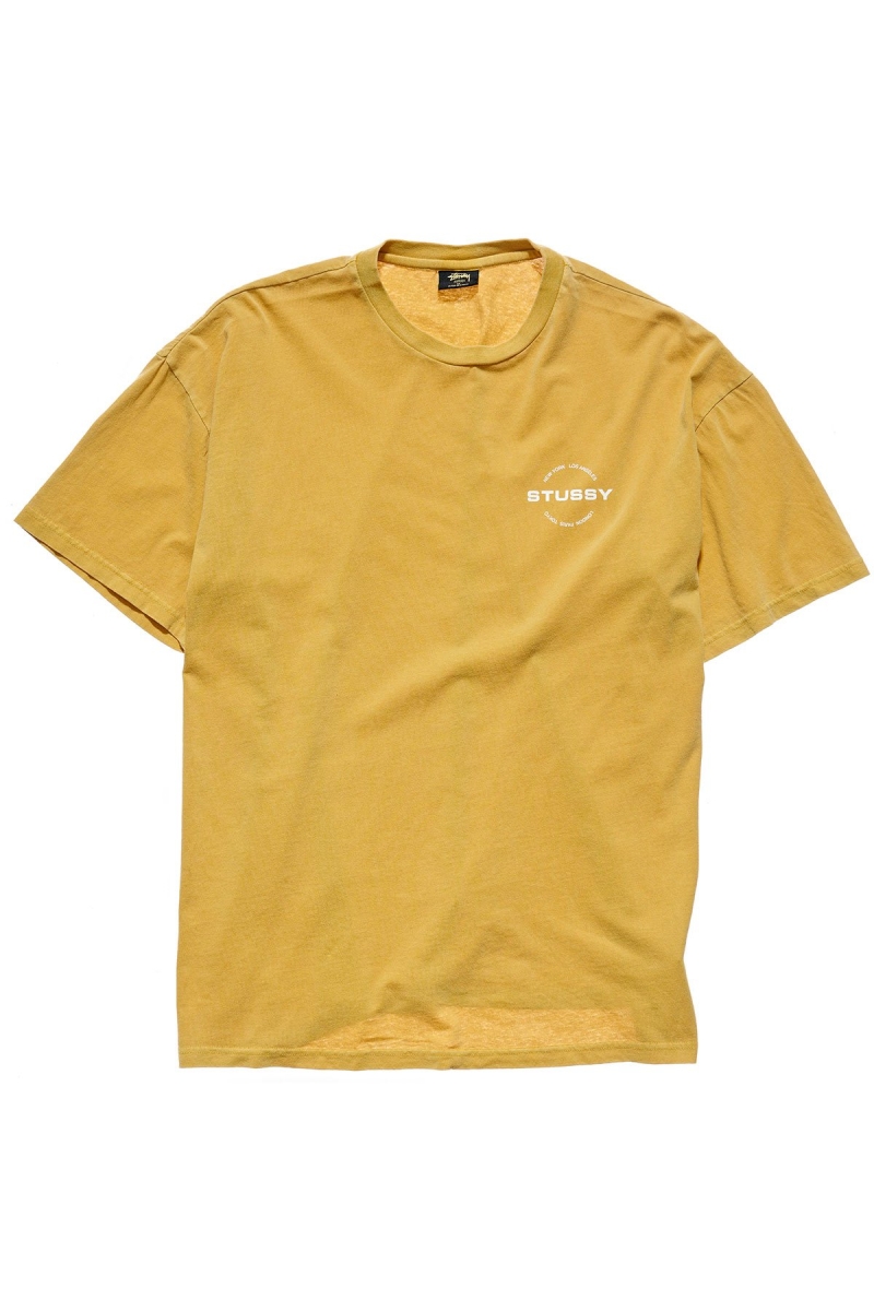 Stussy Pacific Relaxed Women\'s T Shirts Yellow | IL0000253