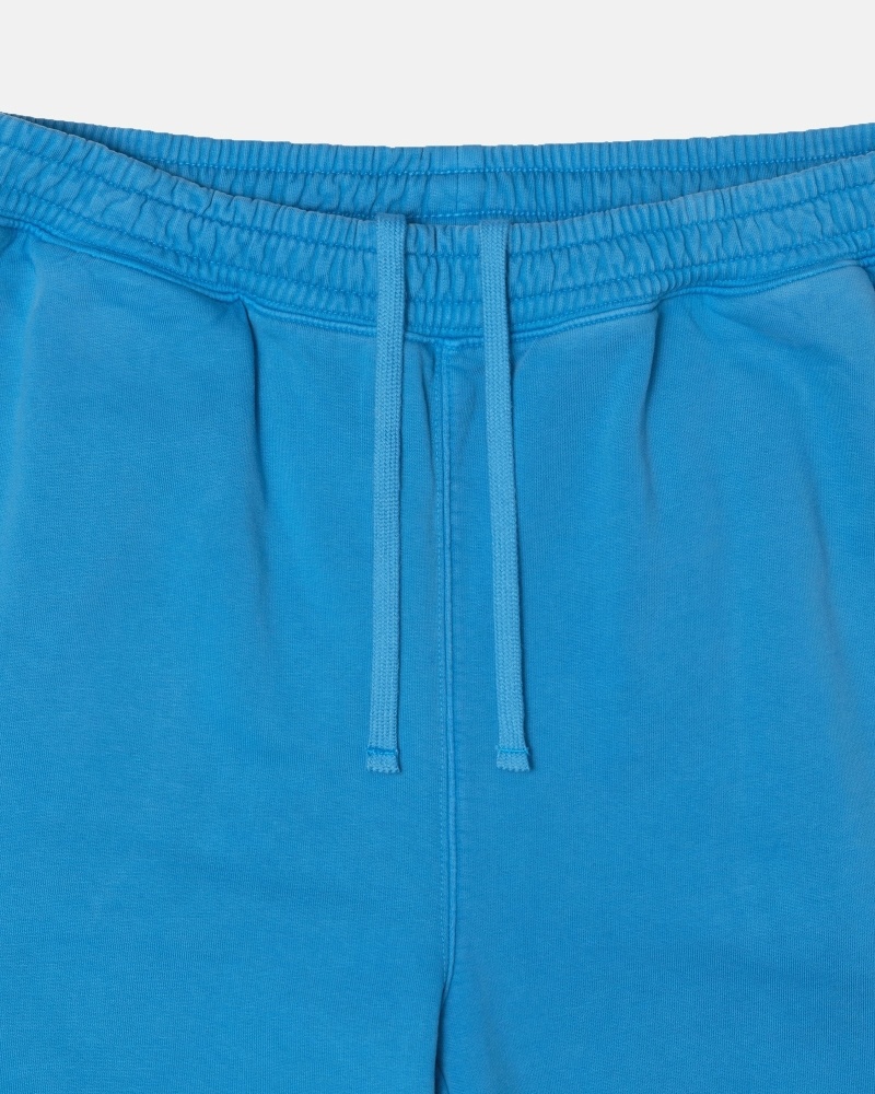 Stussy Pigment Dyed Men's Fleece Pants Blue | IL0000565