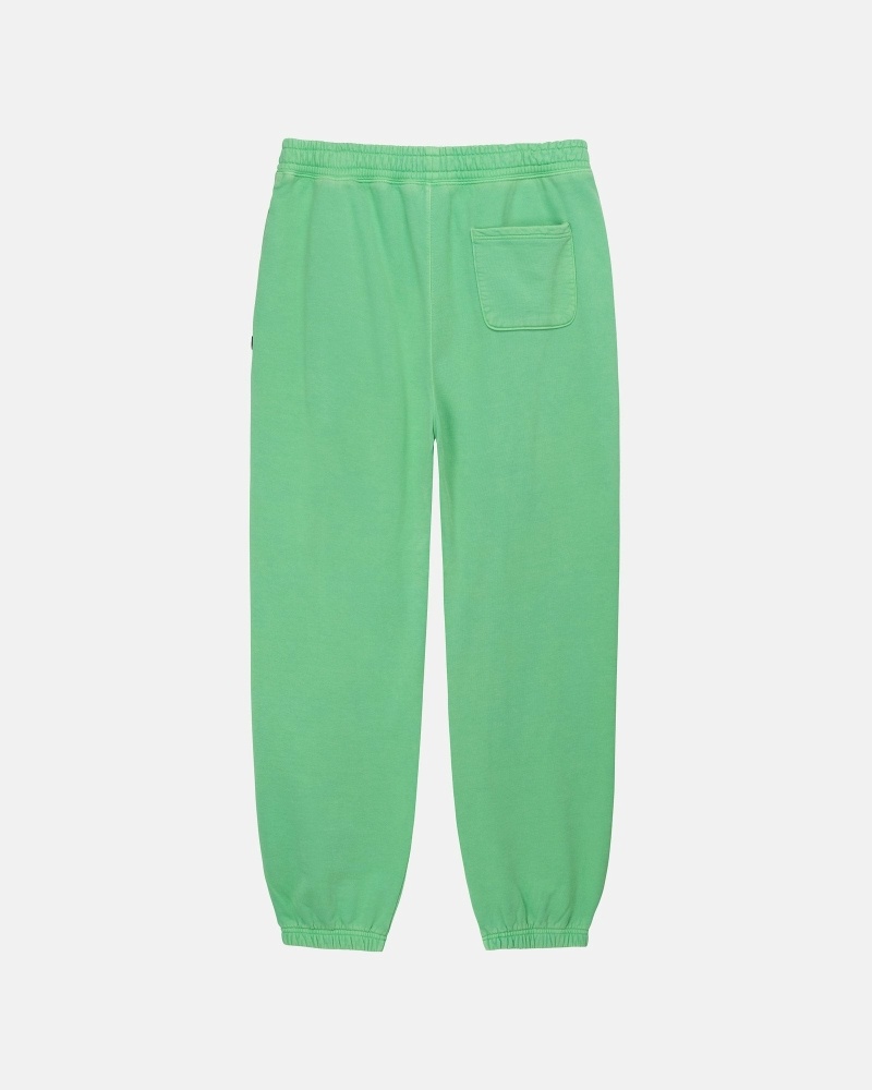 Stussy Pigment Dyed Men's Fleece Pants Green | IL0000570