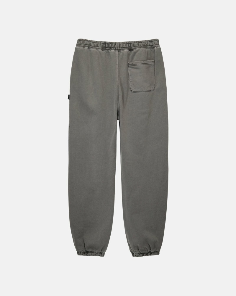 Stussy Pigment Dyed Men's Fleece Pants Grey | IL0000576