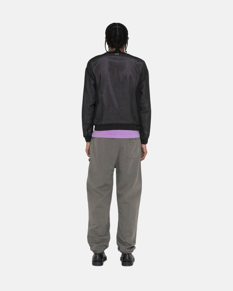 Stussy Pigment Dyed Men's Fleece Pants Grey | IL0000576