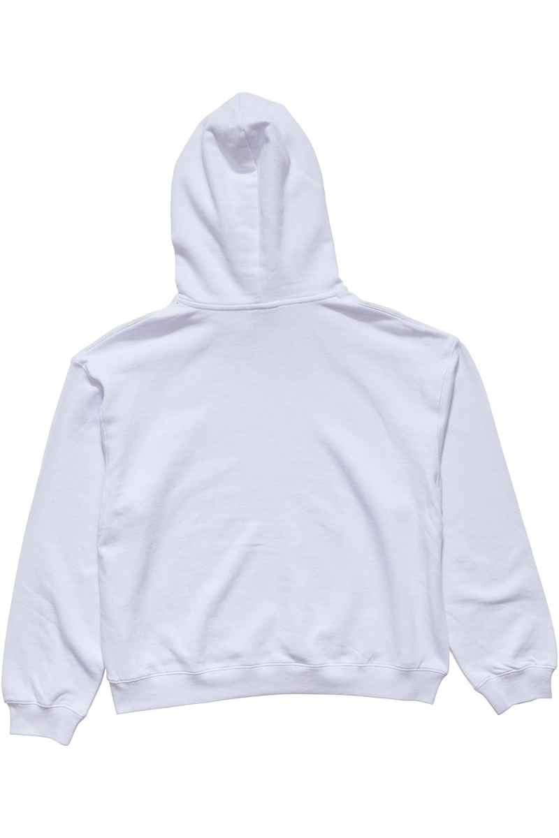 Stussy Player Fleece Hood Women's Sportswear White | IL0000780