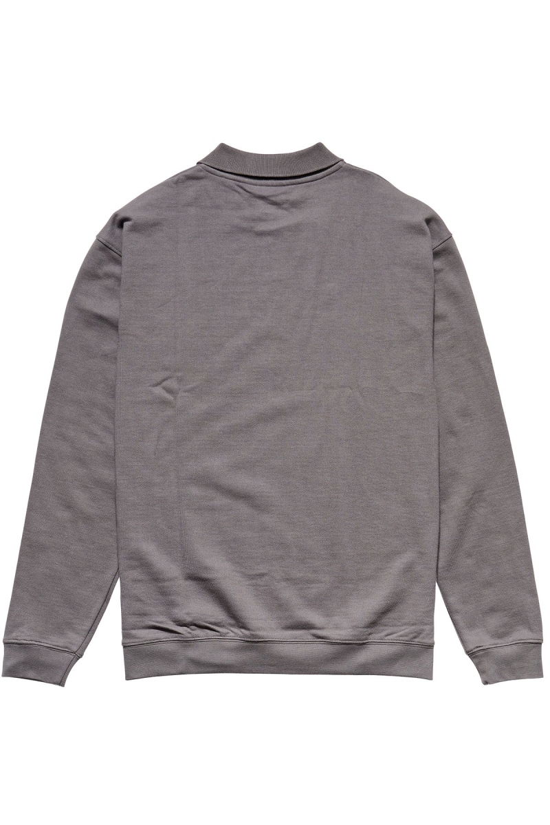 Stussy Polo Fleece Men's Shirts Grey | IL0000332