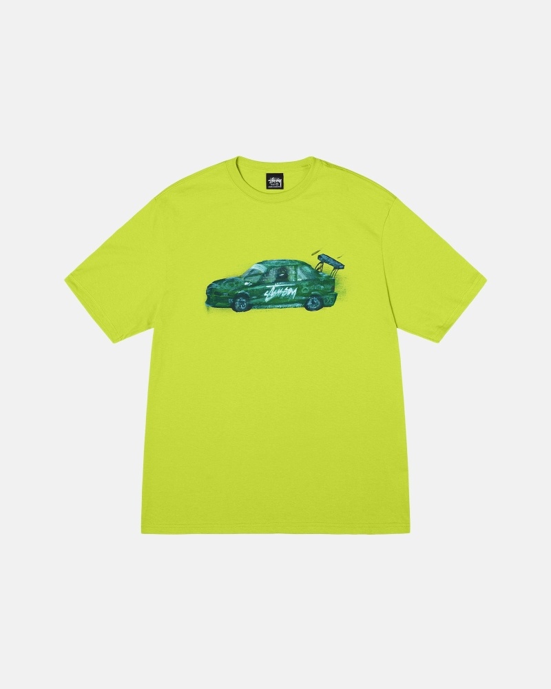 Stussy Racecar Men\'s T Shirts Light Green | IL0000256