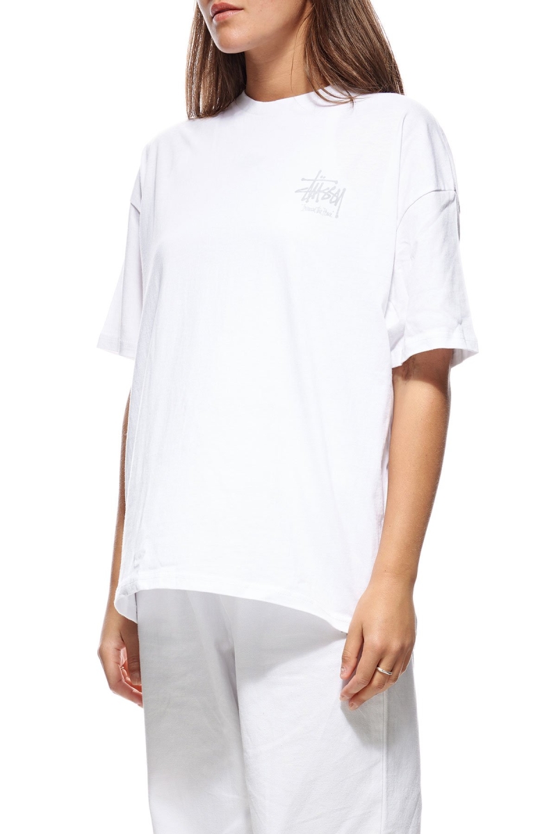 Stussy Regal Relaxed Women's T Shirts White | IL0000257