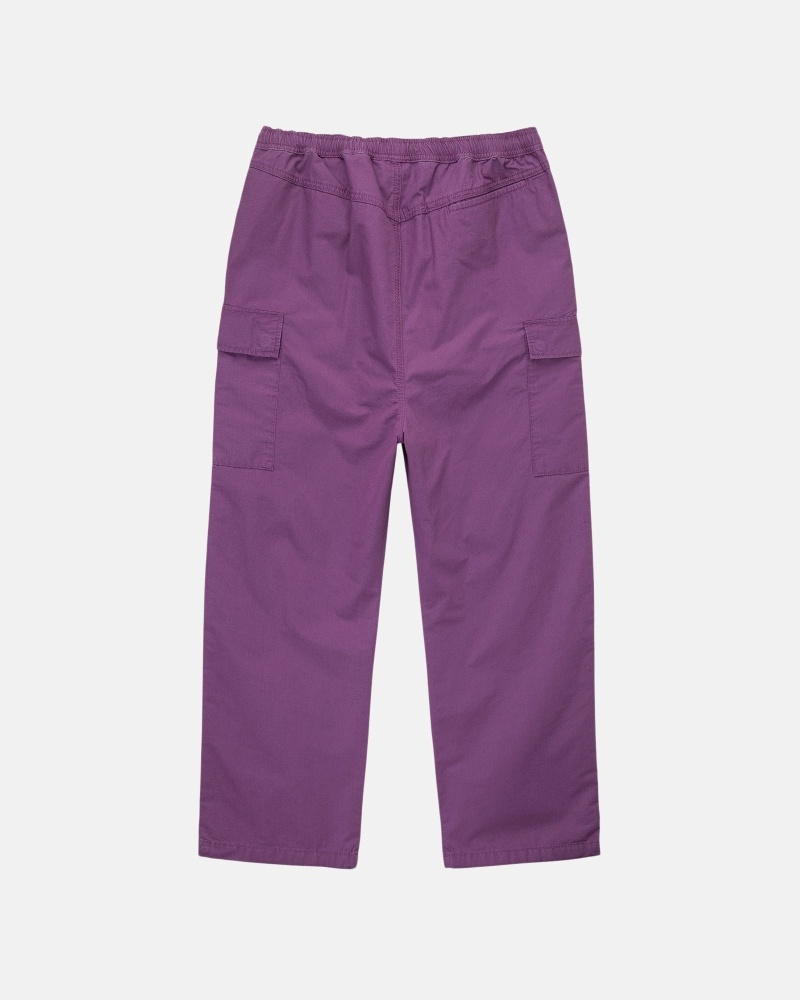 Stussy Ripstop Cargo Men's Beach Pants Black | IL0000588