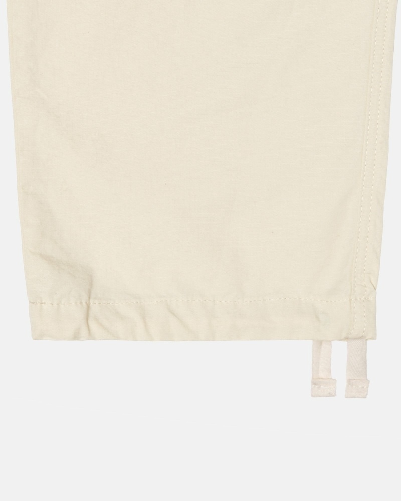 Stussy Ripstop Cargo Men's Beach Pants Cream | IL0000586