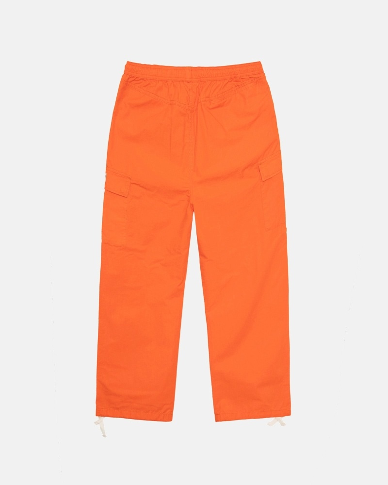 Stussy Ripstop Cargo Men's Beach Pants Orange | IL0000584