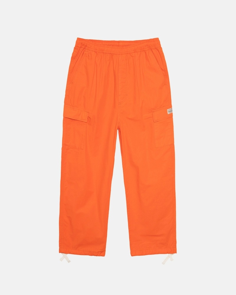 Stussy Ripstop Cargo Men\'s Beach Pants Orange | IL0000584