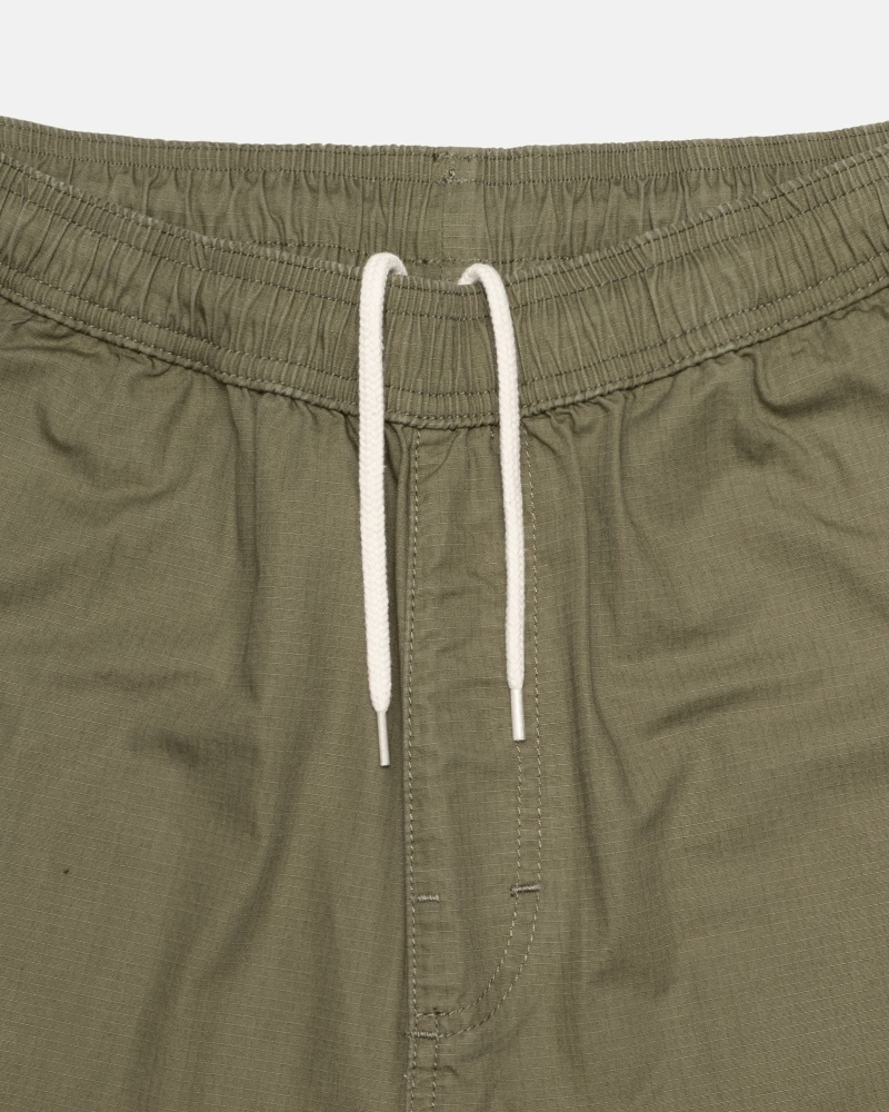 Stussy Ripstop Cargo Men's Beach Pants Olive | IL0000585