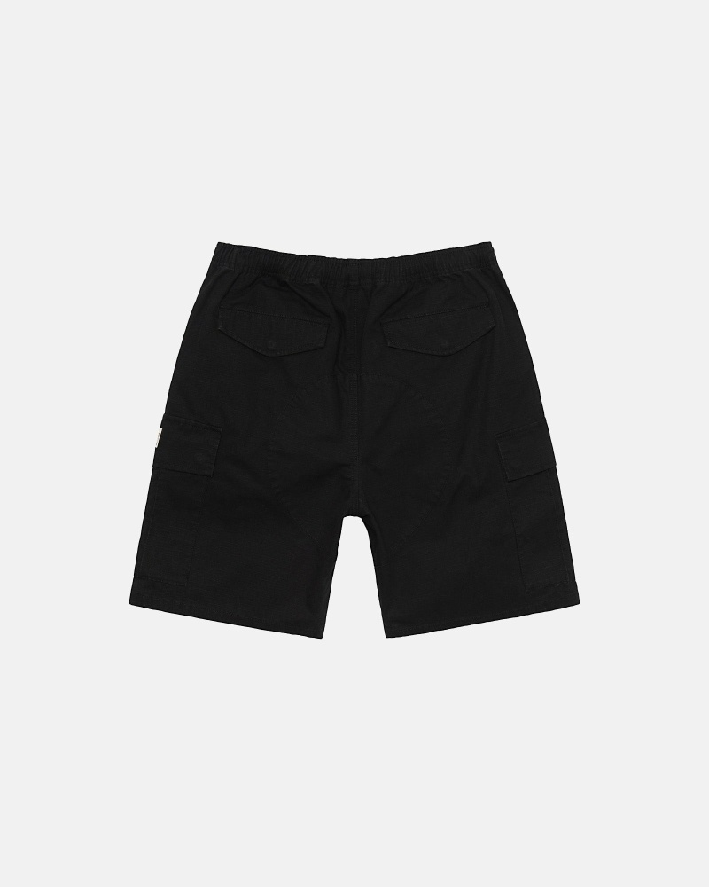 Stussy Ripstop Cargo Men's Shorts Black | IL0000671