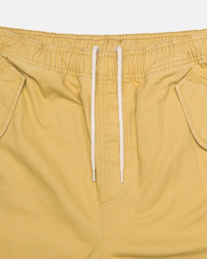 Stussy Ripstop Cargo Men's Shorts Dark Yellow | IL0000669