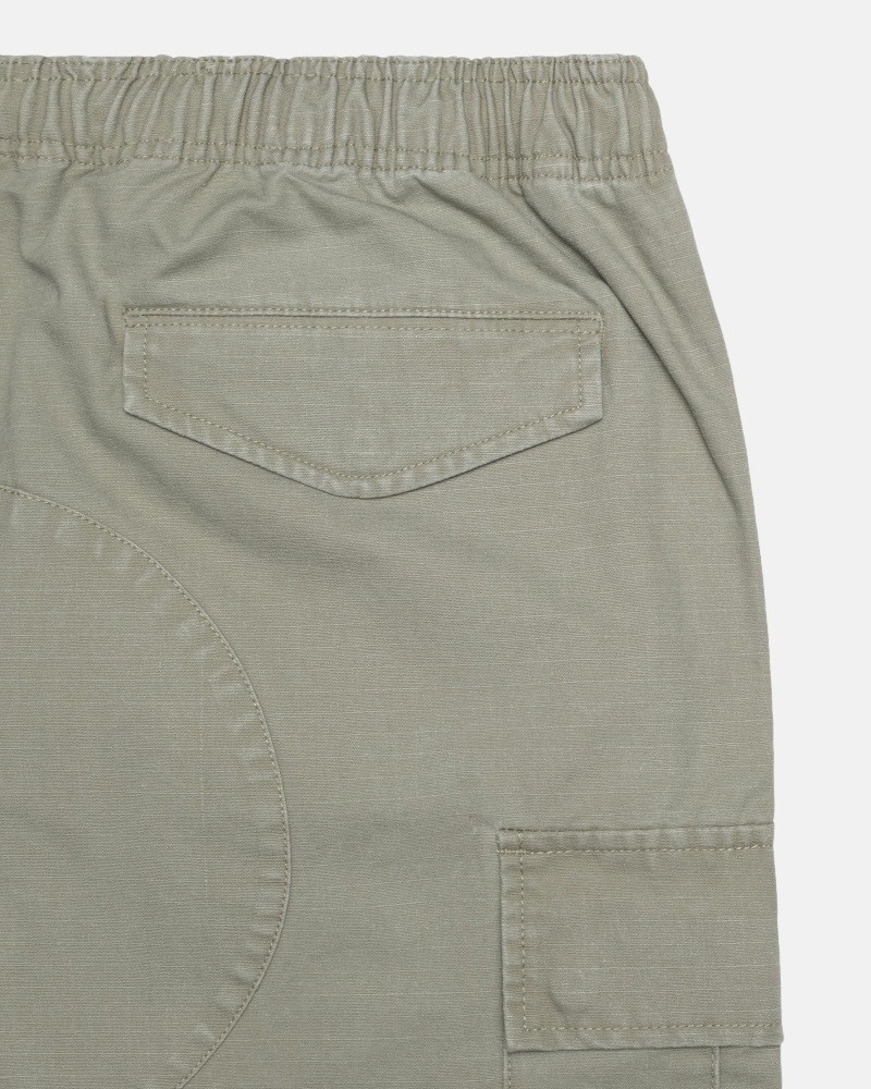 Stussy Ripstop Cargo Men's Shorts Olive | IL0000670