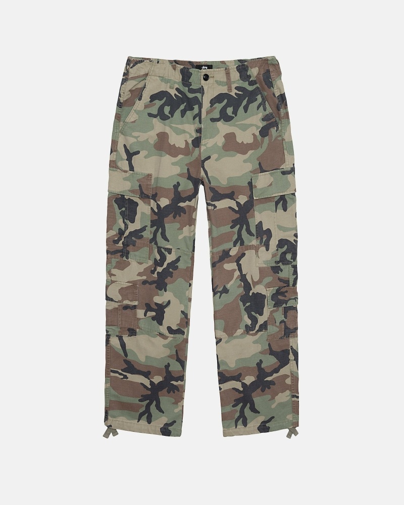 Stussy Ripstop Surplus Men\'s Cargo Pants Camo | IL0000589