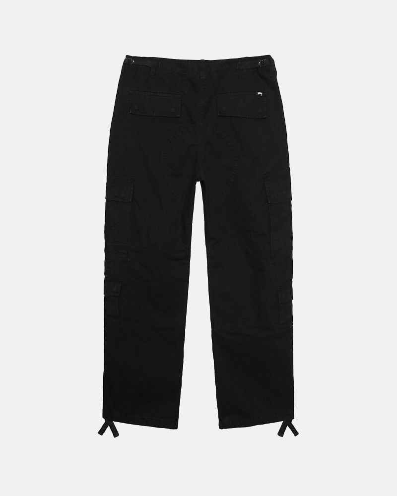 Stussy Ripstop Surplus Men's Cargo Pants Black | IL0000590