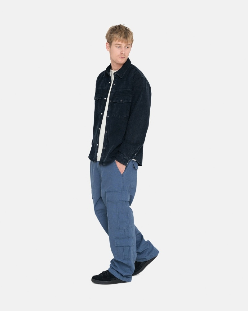 Stussy Ripstop Surplus Men's Cargo Pants Blue | IL0000591