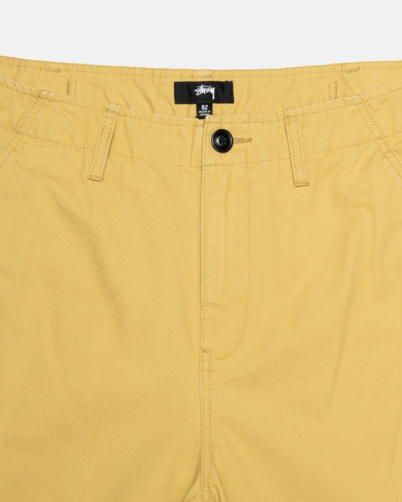 Stussy Ripstop Surplus Men's Cargo Pants Yellow | IL0000592