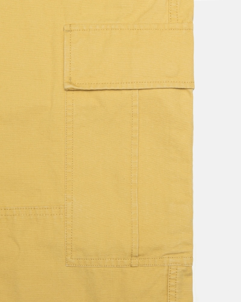 Stussy Ripstop Surplus Men's Cargo Pants Yellow | IL0000592