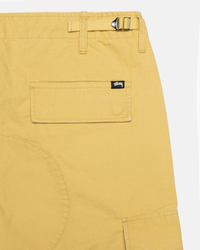 Stussy Ripstop Surplus Men's Cargo Pants Yellow | IL0000592