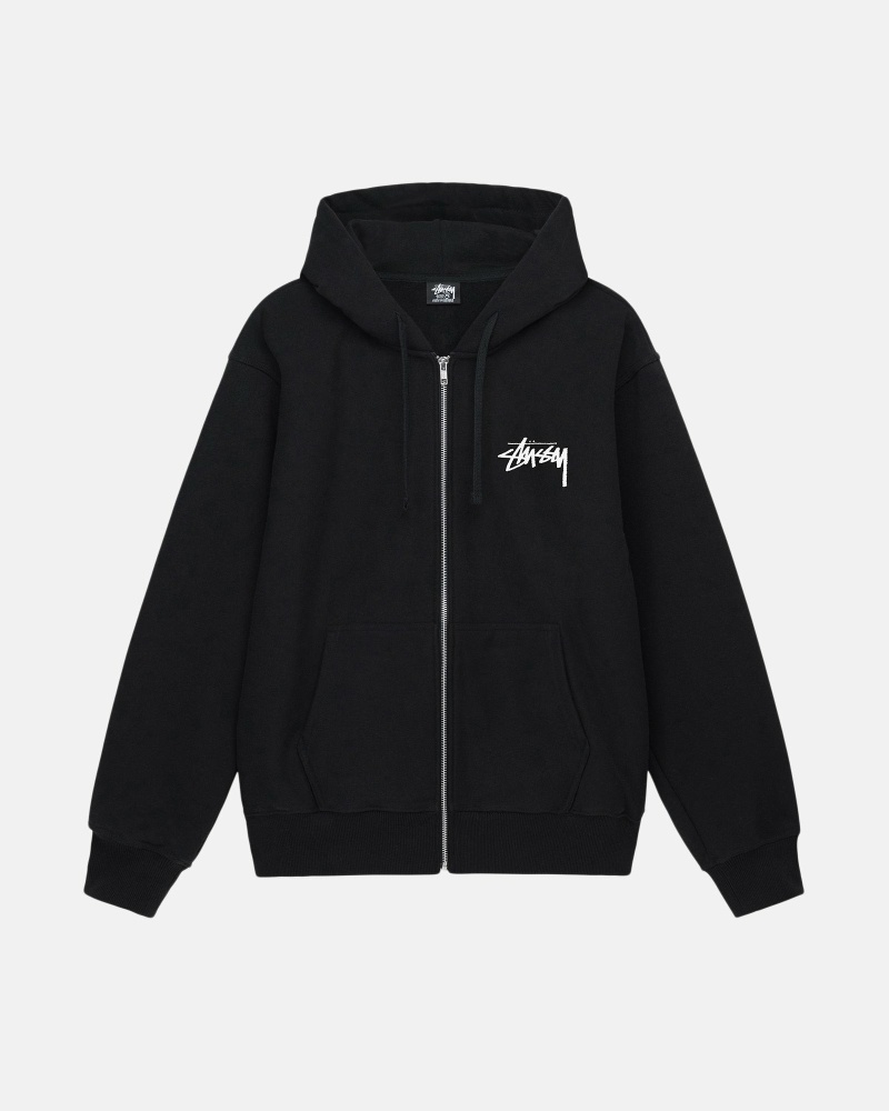 Stussy Sara Zip Men's Hoodies Black | IL0000060